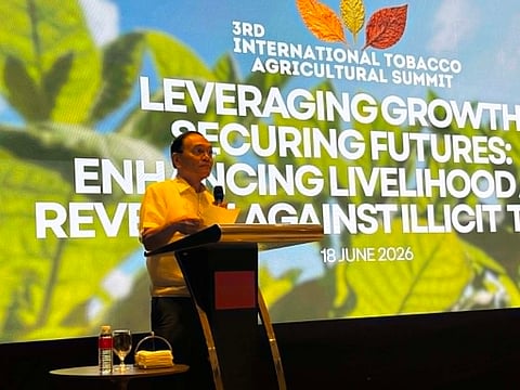 Agriculture Undersecretary for Operations and Agri-Fisheries Mechanization Roger V. Navarro highlights the need for a forward-looking approach to the tobacco sector on Thursday, 18 June at Marco Polo Ortigas Manila, Pasig City.