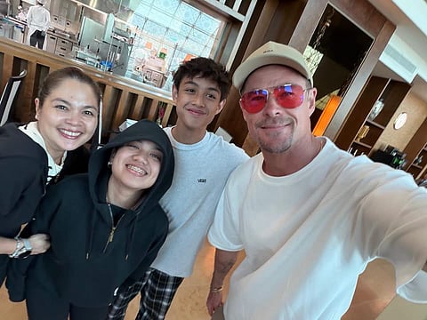 Judy Ann Santos with her children with Hollywood Actor Chris Hemsworth