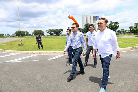 EXCUTIVE Secretary Ralph G. Recto (right) and Finance Secretary Frederick D. Go (left) flew on a site visit to Clark and New Clark City, reaffirming the Marcos administration's commitment to transform the Luzon Economic Corridor into the Philippines' hub for semiconductors and artificial intelligence industries.