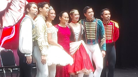 BALLET Manila artistic director and CEO Lisa Macuja Elizalde (center) with the 'Paquita' cast.