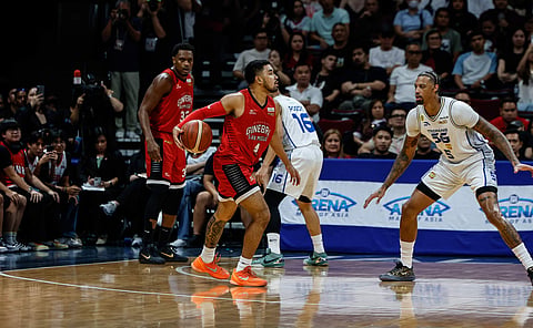 RJ Abarrientos of Barangay Ginebra leads a pack of young statistical leaders in the PBA Commissioner’s Cup.