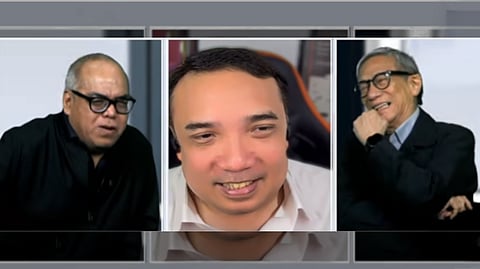 An observation that struck DAILY TRIBUNE column writer Barry Gutierrez (center) the most, which he imparted to Straight Talk hosts Chito Lozada (left) and Teddy Montelibano, is that the framers never imagined the possibility of ‘as many as nine senators arrested, detained, fleeing justice or otherwise unable to participate’ in an impeachment trial.