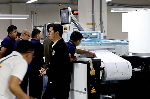 OFFICIALS from the National Printing Office present the printing process of the Computerized Voters List to the media on Monday. The documents are being prepared in coordination with the Commission on Elections ahead of the BARMM Parliamentary Elections scheduled for 14 September 2026.