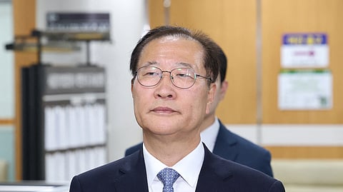 FORMER South Korean Justice Minister Park Sung-jae arrives for his trial at the Seoul Central District Court in Seoul on 22 June 2026.