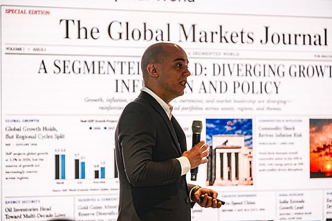 BPI Wealth chief investment officer Tono Zialcita speaks at the launch of the bank’s newest peso-denominated funds last Thursday, 18 June, at Ayala Triangle Gardens in Makati