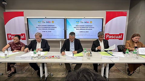 ABI Pascual Foods, Inc., in partnership with the National Dairy Authority, the Department of Education, and the City Government of Sta. Rosa, Laguna Memorandum of Agreement (MoA) signing at the Asia Brewery Head Office in Ayala, Makati City, on Tuesday, 23 June 2026.