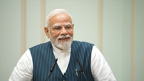 PM Modi speaking on Next-Gen GST reforms for Swasth Bharat