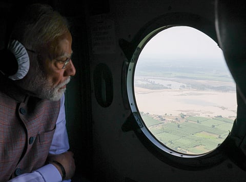 PM Modi Punjab Flood Areas Survey
