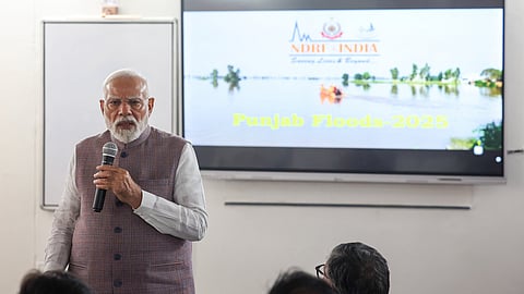 PM Modi during Punjab Floods Visit