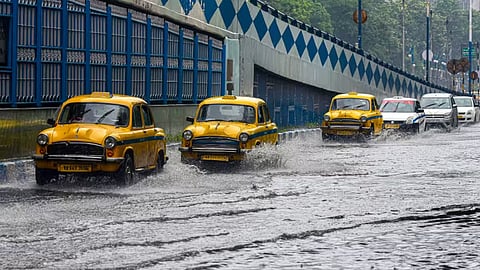 Kolkata streets under knee-deep water after heavy overnight rainfall