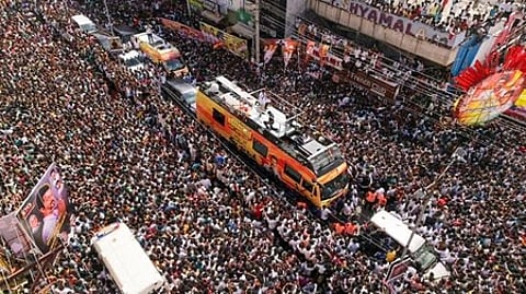 Crowd surge tragedy at Vijay’s TVK rally in Karur, Tamil Nadu.