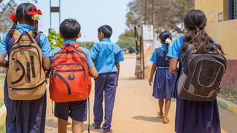 Children going to school