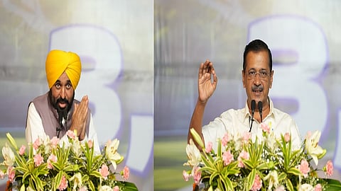 Bhagwant Mann and Arvind Kejriwal