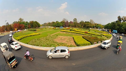Chandigarh roundabout maintenance
