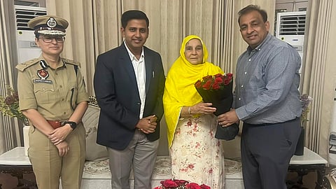 Nitin Kohli with CM Bhagwant Mann's mother Harpal Kaur