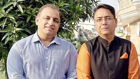 Nitin Kohli with AAP Punjab Chief Aman Arora