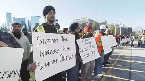 Punjab youth protest in Ontario