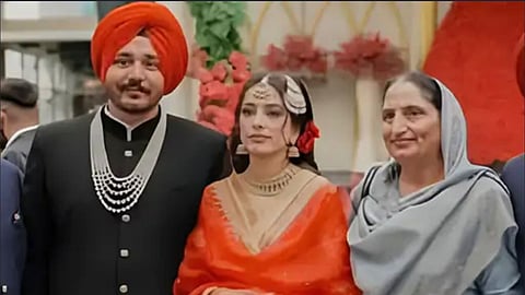 Mandeep Kaur with family after marriage