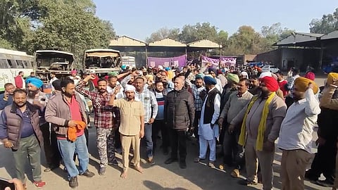 Punjab Roadways employees protest representative image