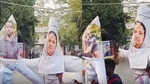 Sidhu Moose Wala's mother effigy in Jalandhar Protest