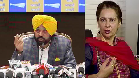Bhagwant Mann and Navjot Kaur Sidhu