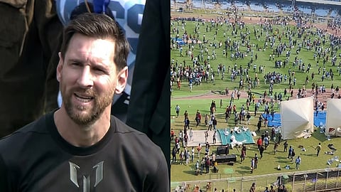 Lionel Messi and chaos at Salt Lake Stadium