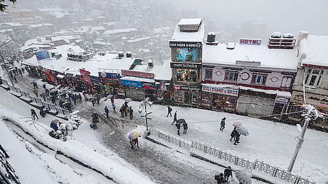 Representative image for snowfall in Manali