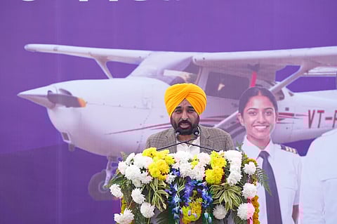 CM Bhagwant Mann at Patiala Flying Club