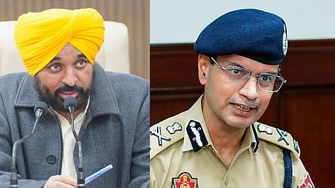 CM Bhagwant Singh Mann (left) DGP Gaurav Yadav (right)