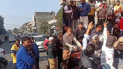 Protest at Mata Rani Chowk in Jalandhar’s Model House