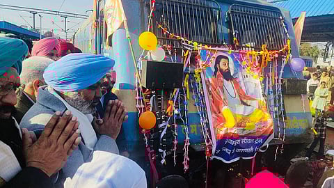 Punjab Ministers flag off pilgrim train for Guru Ravidas Ji Parkash Purab