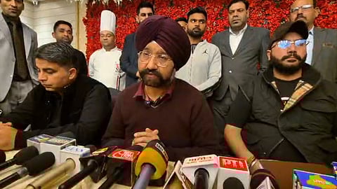 Marriton Hotel MD Dr. Paramjit Singh Marwaha holds a press conference