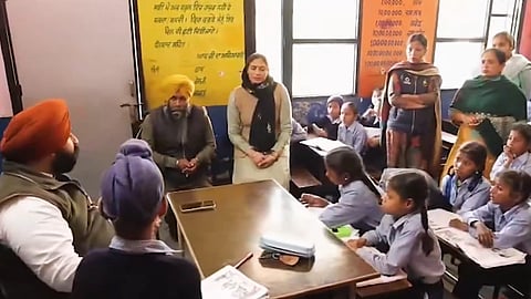 Harjot Bains visits government schools of Machhiwara Sahib