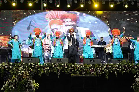 Artists performing during cultural evening at Punjab Investors Summit