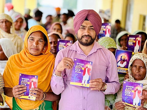 AAP leaders meeting citizens during Punjab campaign