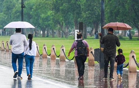Dark clouds over Delhi amid rain forecast