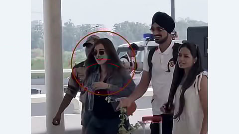 Arshdeep Singh spotted with Samreen Kaur at Chandigarh Airport