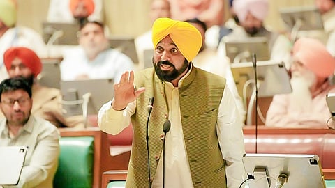 Bhagwant Mann speaking in Punjab Assembly after bill passage