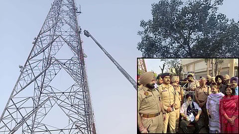 Patiala farmer ends 1.5 years protest atop 400-ft tower