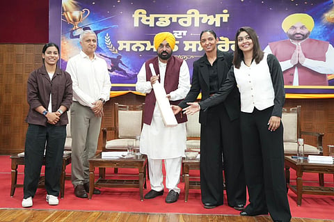 Punjab athletes who made India proud worldwide honoured by CM Bhagwant Mann