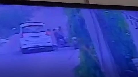 CCTV footage capturing the incident