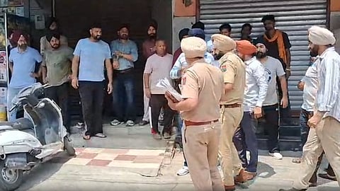 Police investigation after the accident