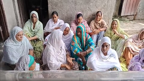 Family mourning on the death
