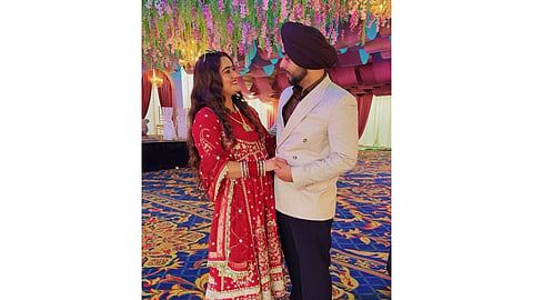 Picture of the couple after marriage