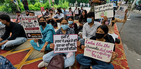 Students in Jalandhar protest over NEET paper leak