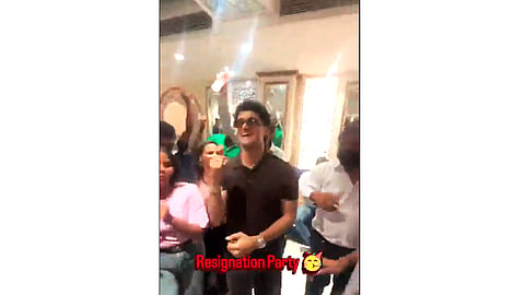 senior members of the organisation held a celebration at a hotel