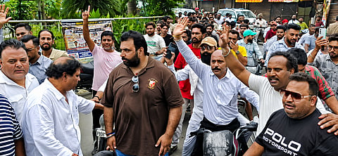 What happened during the Valmiki Community's protest today?