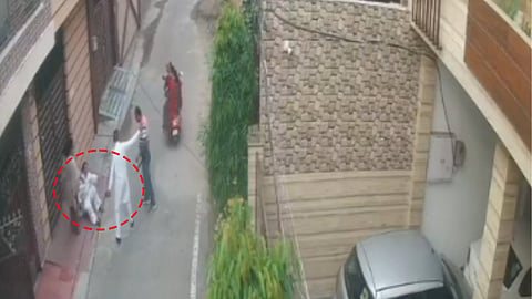 CCTV footage of the incident