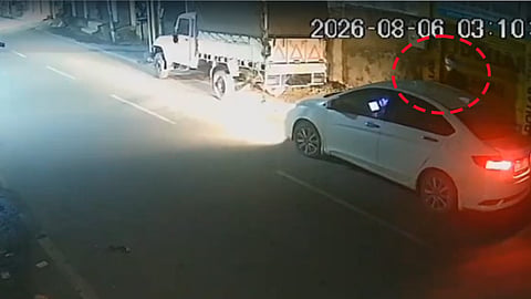 CCTV footage of the incident