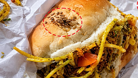 Worm found inside a burger